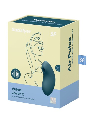 SATISFYER - ESTIMULADOR E VIBRADOR DE PULSO DE AR VULVA LOVER 2 AZUL