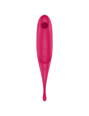 ESTIMULADOR E VIBRADOR SATISFYER TWIRLING PRO AIR PULSE - VERMELHO