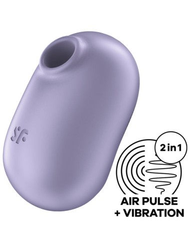 VIBRADOR E ESTIMULADOR DE PULSO DE AR DUPLO SATISFYER PRO TO GO 2 - VIOLETA