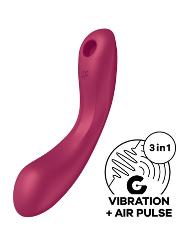 SATISFYER - CURVA TRINITY 1 AIR PULSE VIBRAÇÃO VERMELHO