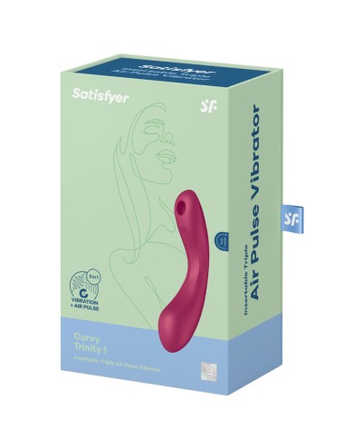 SATISFYER - CURVE TRINITY 1 AIR PULSE VIBRATION VERMELHO