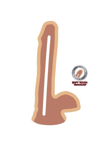 GET REAL - DILDO DE DUAL DENSIDADE PELE DE BOLAS DE 17 CM