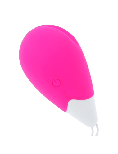 OHMAMA - OVO VIBRANTE 10 MODOS ROSA E BRANCO