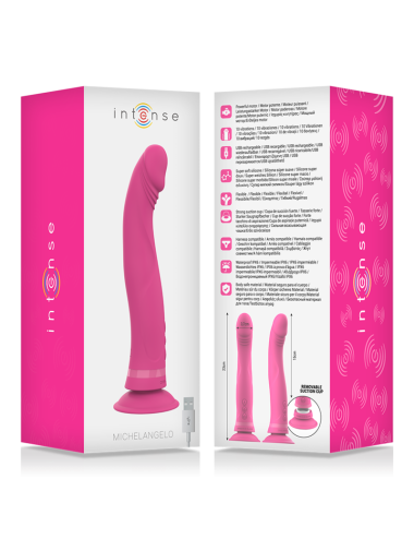 INTENSE - MICHELANGELO ROSA VIBRADOR DE SILICONE DILDO