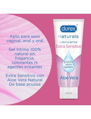 DUREX - LUBRIFICANTE NATURALS EXTRA SENSÍVEL 100 ML