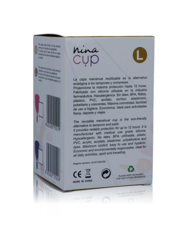 NINA KIKÍ - COPO MENSTRUAL ROSA - TAMANHO L