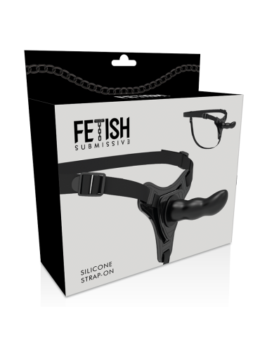 FETISH SUBMISSIVE HARNESS - SILICONE PRETO G-SPOT 16 CM