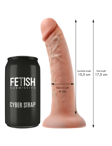 FETISH SUBMISSIVE CYBER STRAP - ARNÊS COM TECNOLOGIA DILDO WATCHME S DE CONTROLE REMOTO