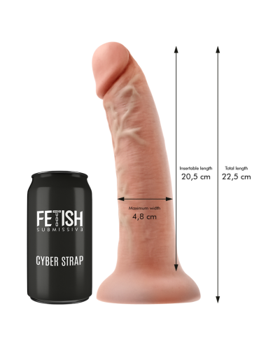 FETISH SUBMISSIVE CYBER STRAP - ARNÊS COM TECNOLOGIA DILDO WATCHME L DE CONTROLE REMOTO