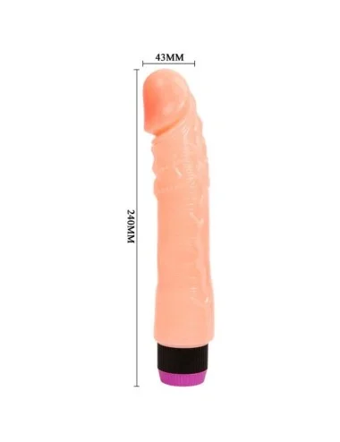 BAILE - VIBRADOR REALISTA FLEXÍVEL NATURAL 24 CM