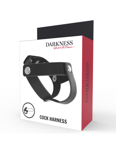 DARKNESS - ANEL DE PELE PARA PÊNIS E TESTÍCULOS
