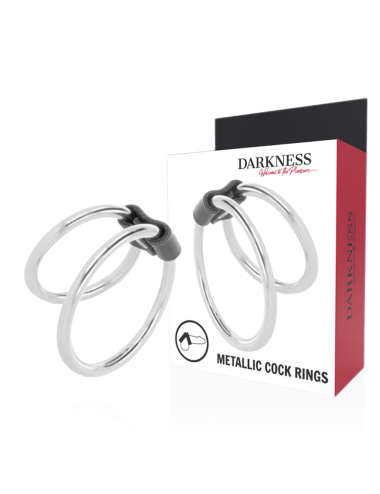 DARKNESS - ANEL DE PÊNIS DE METAL DUPLO