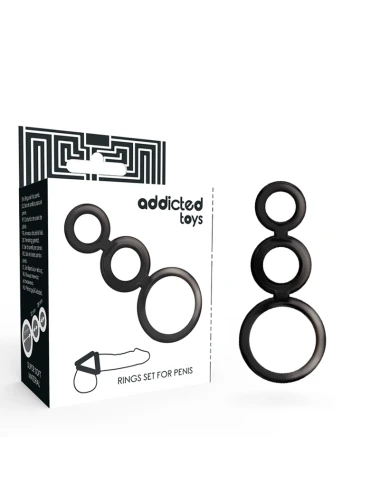 ADDICTED TOYS - CONJUNTO DE ANÉIS - PARA PÊNIS - FUMADO