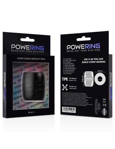 POWERING - ANEL PARA O PÉNIS SUPER FLEXÍVEL E RESISTENTE 5 CM PR11 PRETO