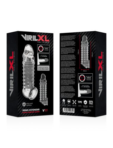 VIRILXL - EXTENSÃO DO PÊNIS E BAINHA V11 TRANSPARENTE