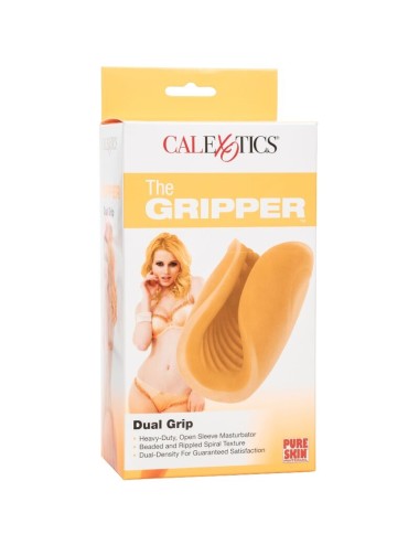 CALEXOTICS - MASTURBADOR BEADED GRIP LARANJA