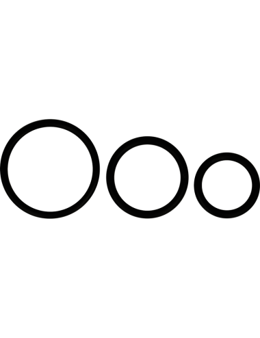 OHMAMA - CONJUNTO DE 3 ANÉIS DE SILICONE PRETOS
