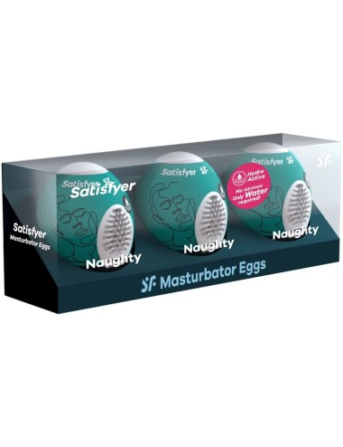 SATISFYER - 3 OVOS MASTURBADOR NAUGHTY