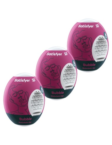 SATISFYER - 3 OVOS MASTURBADOR BUBBLE