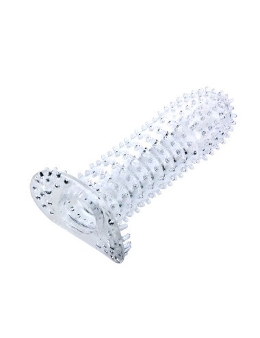 BAILE - BAINHA PARA PÉNIS COM PONTOS ESTIMULANTES TRANSPARENTE 14 CM