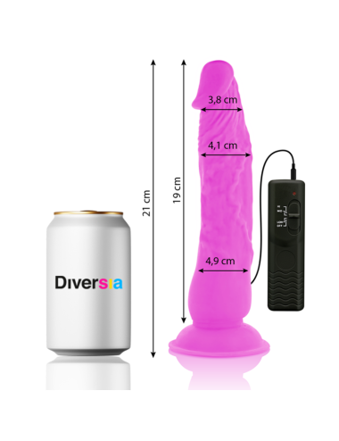 DIVERSIA - FLEXÍVEL VIBRAO VIBRANTE ROXO 21 CM -O- 4.9 CM