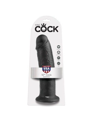 KING COCK - 10 DILDO PRETO 25 CM
