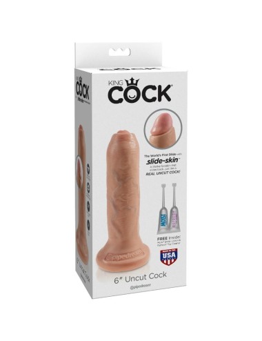 KING COCK - DILDO REALÍSTICO CARNE SEM CORTES 15 CM