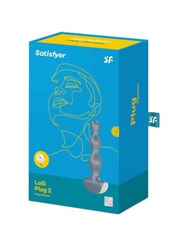 SATISFYER - VIBRADOR LOLLI PLUG 2 PLUG CINZA