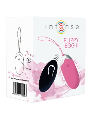 INTENSE - OVO VIBRANTE FLIPPY II COM CONTROLE REMOTO ROSA