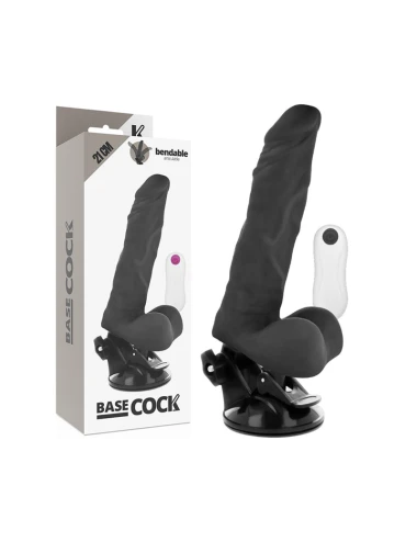 BASECOCK - VIBRADOR ARTICULVEL CONTROLE REMOTO PRETO 21 CM -O- 5 CM
