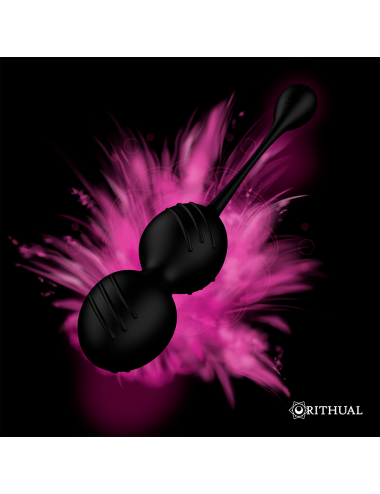 RITHUAL - BOLAS DE KEGEL VIBRATÓRIAS RECARREGVEIS NISHA PRETAS