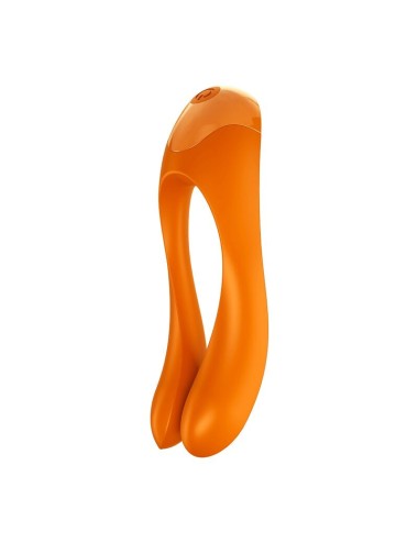 SATISFYER - VIBRADOR DE DEDO CANDY CANE LARANJA