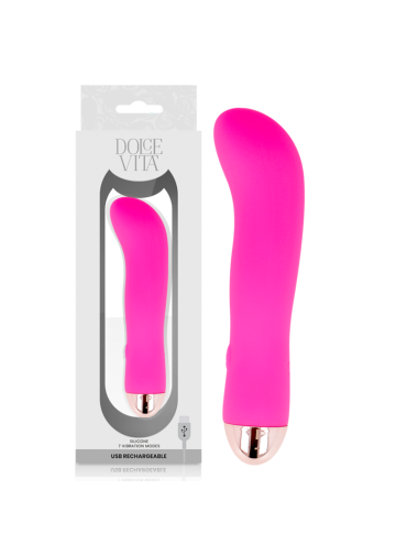DOLCE VITA - VIBRADOR RECARREGÁVEL DUAS VELOCIDADES PINK 7