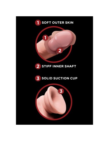 KING COCK - PLUS BOLAS DE BALANO DE DILDO 3D 12.7 CM