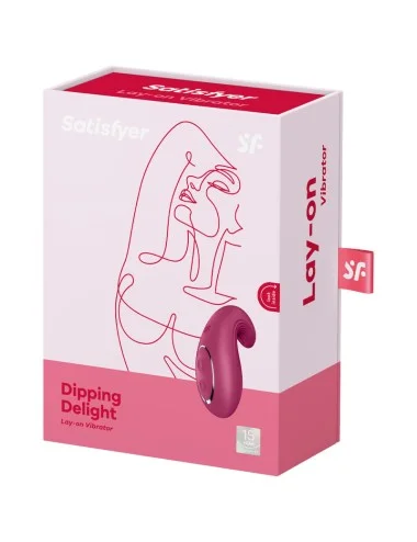 SATISFYER - VIBRADOR LAY-ON DIPPING DELIGHT VERMELHO