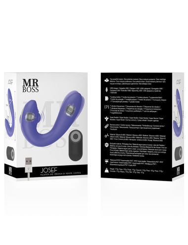 MR BOSS - JOSEF CONTROLE REMOTO DE PULSAÇÃO E VIBRAÇÃO PARA CASAIS