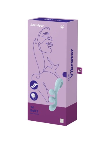 SATISFYER - MULTI VIBRADOR TRI BALL 2 AZUL