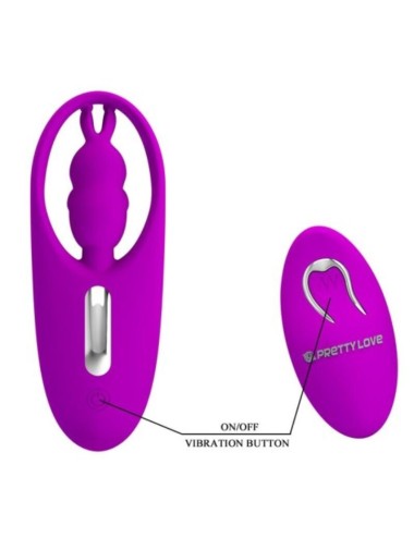 PRETTY LOVE - ESTIMULADOR DE COELHO SELVAGEM PARA CALAS COM CONTROLE REMOTO LILAC