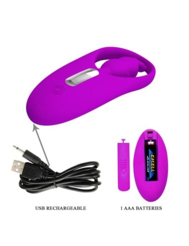 PRETTY LOVE - ESTIMULADOR DE COELHO SELVAGEM PARA CALAS COM CONTROLE REMOTO LILAC