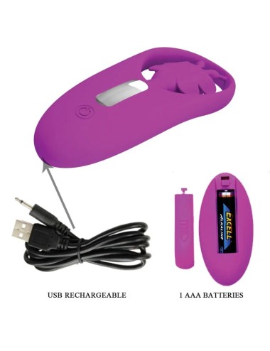 PRETTY LOVE - ESTIMULADOR DE BORBOLETA DANCING PARA CALAS COM CONTROLE REMOTO LILAC