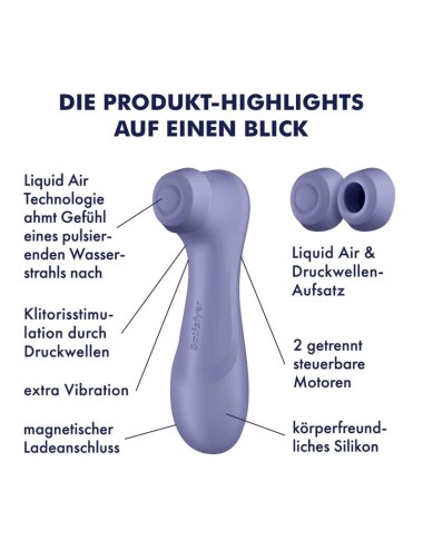 SATISFYER - TECNOLOGIA DE AR LÍQUIDO PRO 2 GERAO 3 LILS