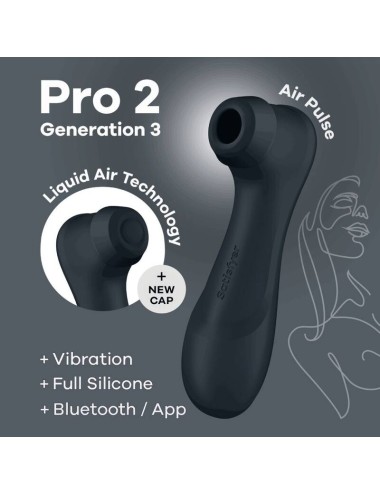SATISFYER - PRO 2 GENERACIÓN 3 PRETO BLUETOOTH E APLICATIVO