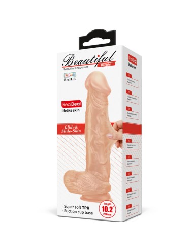 BAILE - BELO ENCONTRO BERGRISI DILDO REALÍSTICO FLEXÍVEL 26 CM NATURAL