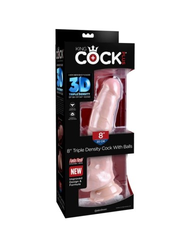 KING COCK - DILDO TRIPLA DENSIDADE 18.4 CM