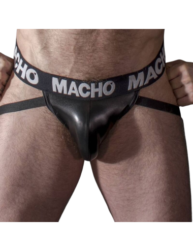 MACHO - MX25NC JOCK COURO PRETO M