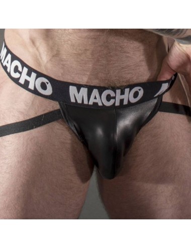 MACHO - MX25NC JOCK COURO PRETO M