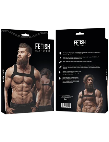 FETISH SUBMISSIVE ATTITUDE - ARNÊS DE PEITO NEOPRENE PARA HOMENS TAMANHO L