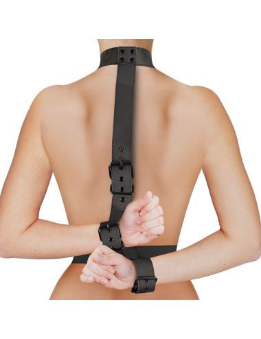 FETISH SUBMISSIVE BONDAGE - CONJUNTO DE RESTRAINT CORPORAL DE COLAR E PULSO