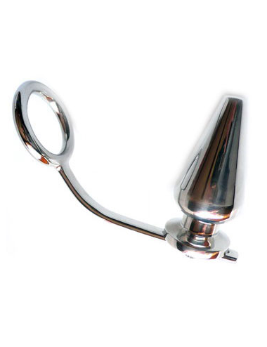 METAL HARD - ANEL DE AO COM PLUG ANAL 45 X 50MM