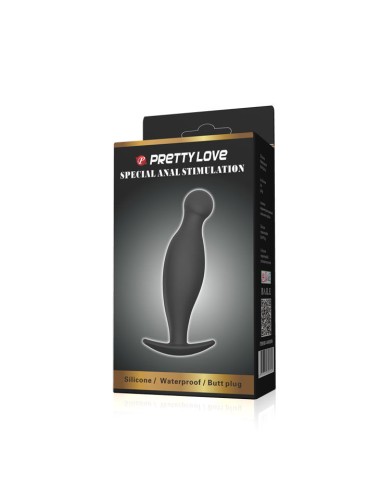 PRETTY LOVE - PLUG ANAL DE SILICONE 11.7 CM PRETO